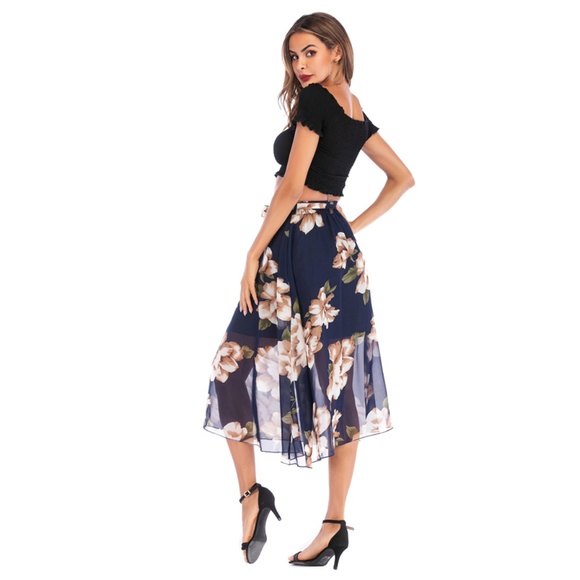 Floral Chiffon Skirt - Picture 7 of 8